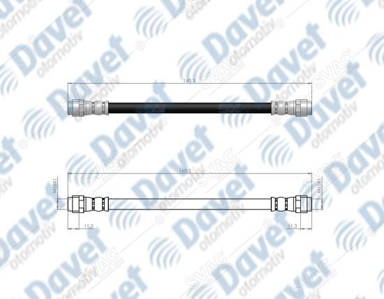 CAVO C800 544A Fren Hortumu Arka 28197 / 83.7858-0140.3 Polo-Golf4-Bora-A3-Toledo